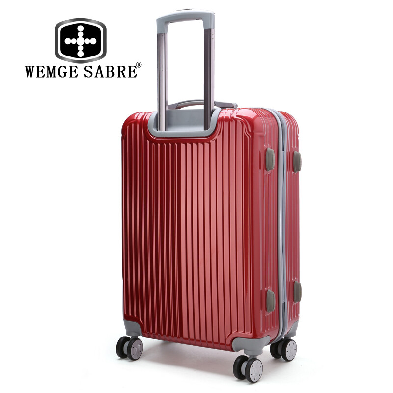 WEMGE SABRE 拉桿箱ABS+P旅行箱 商務(wù)休閑大容量托運(yùn)箱 行李箱硬箱 紅色 20寸